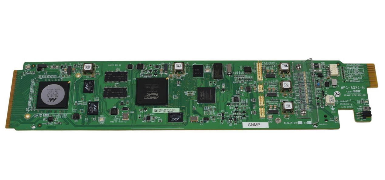 NOTE:  MFC-OGX-N adds Gigabit Ethernet Network Control to any OG3-FR frame, replaces MFC-8322-N, not compatible with DFR-8310, DFR-8320 or DFR-8321 openGear frames